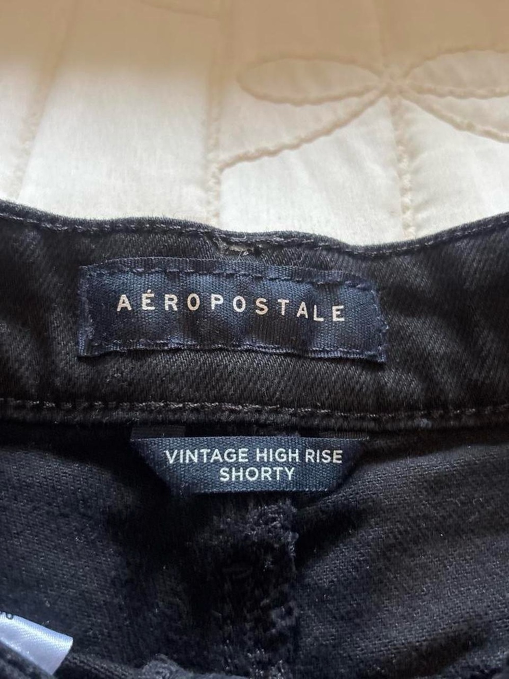 Aeropostale Black Ripped Frayed Hem Denim Shorts - Picture 2 of 3